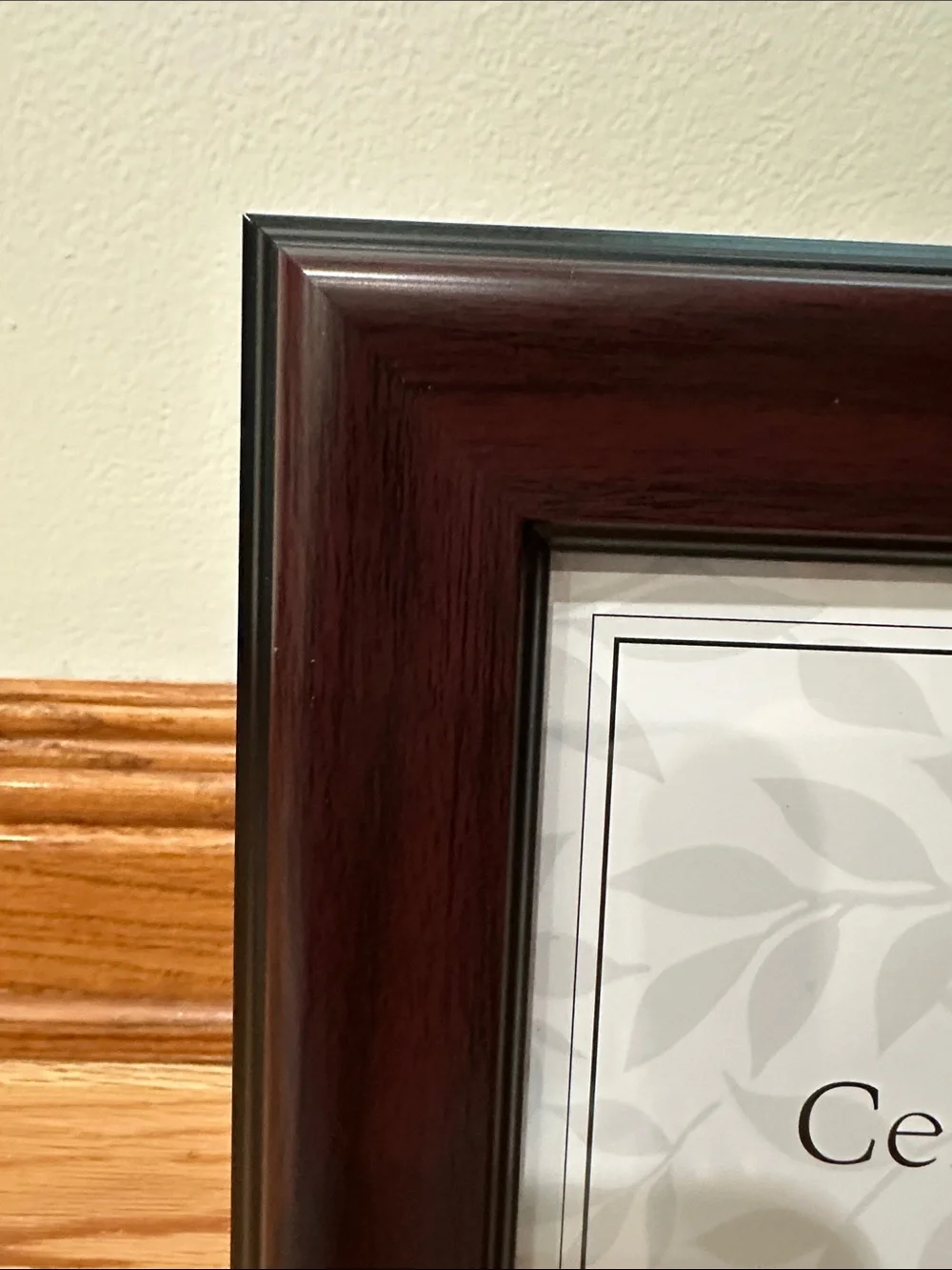 Classic Brown Wood Certificate Frame - Home Accents